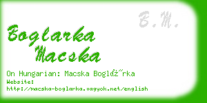 boglarka macska business card